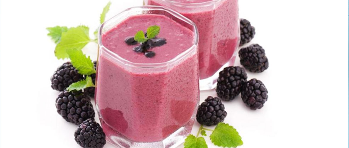 Müslismoothie med skogsbär