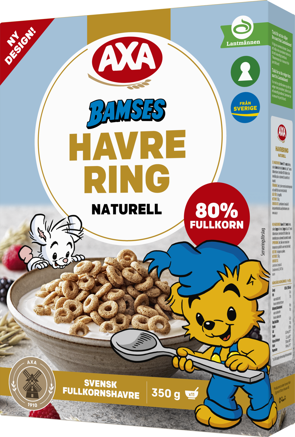 AXA Bamse Havreringar naturell